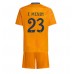 Real Madrid Ferland Mendy #23 Bortedraktsett Barn 2024-25 Korte ermer (+ Korte bukser)